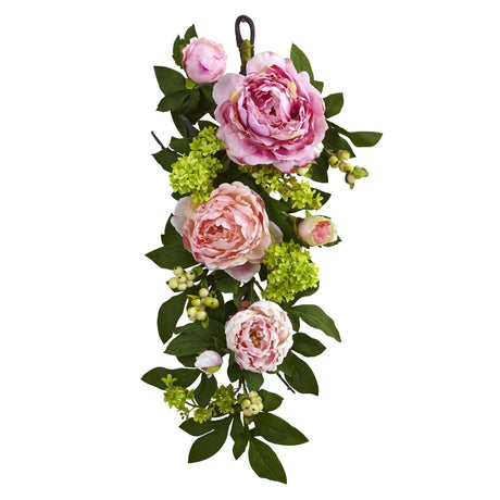 24'' Mixed Peony & Hydrangea Teardrop-Parc Decor