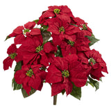 24” Poinsettia Artificial Plant (Set of 2)-Parc Decor