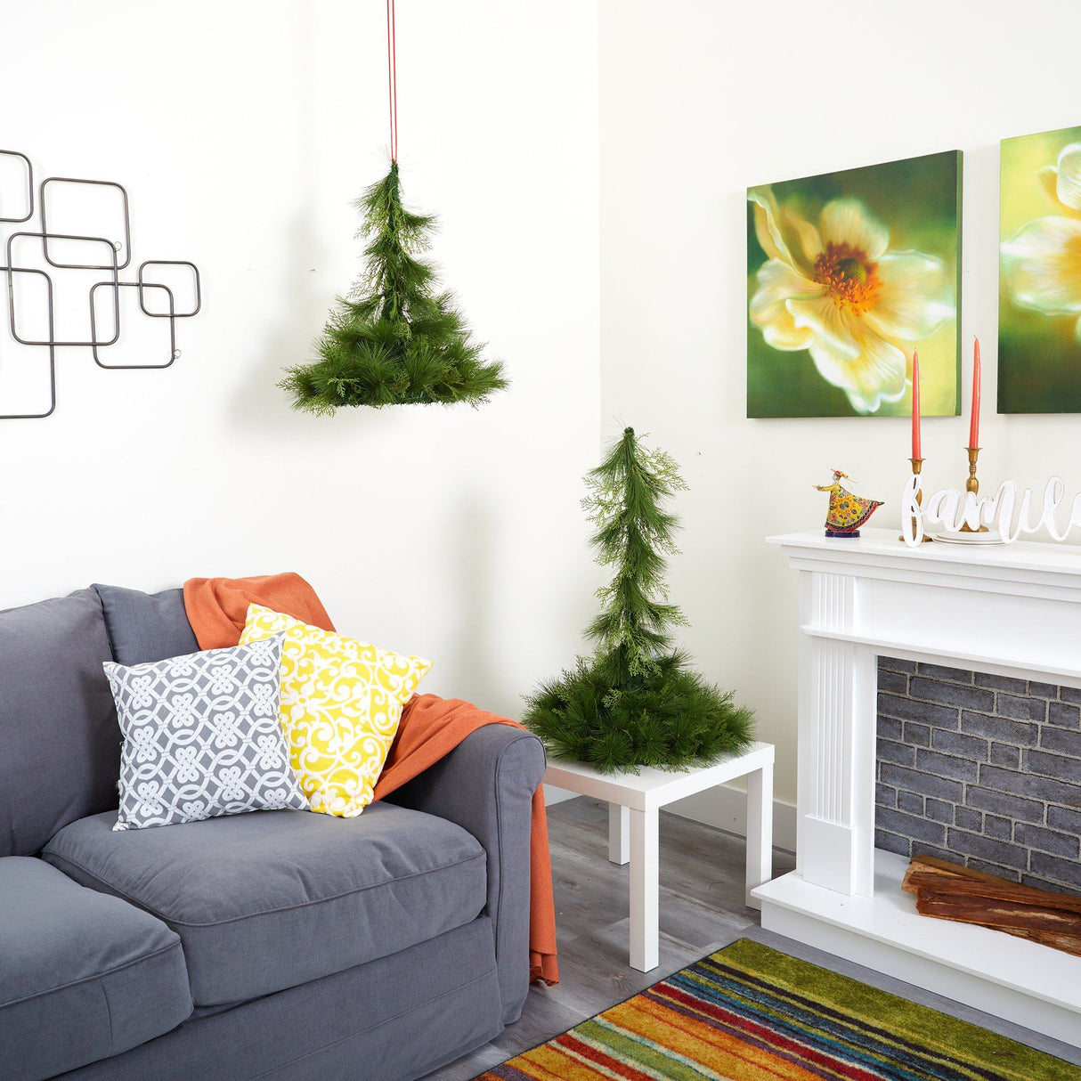 24” and 36” Table Top/Hanging Artificial Christmas Decor (Set of 2)-Parc Decor