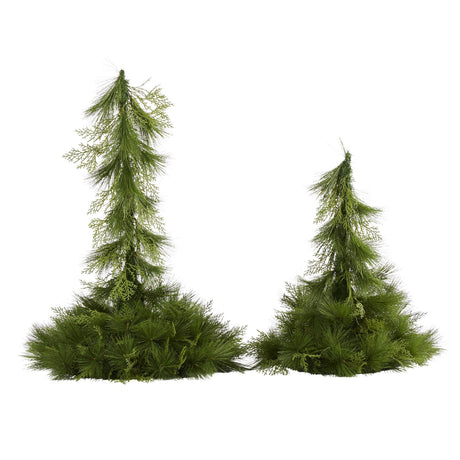 24” and 36” Table Top/Hanging Artificial Christmas Decor (Set of 2)-Parc Decor