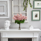 24” Artificial Lilac Arrangement with Cylinder Glass Vase-Arrangement-Parc Decor