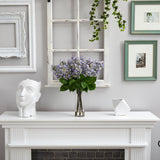 24” Artificial Lilac Arrangement with Cylinder Glass Vase-Arrangement-Parc Decor