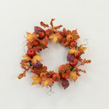 24” Autumn Maple Leaves, Pumpkin, Pinecone and Berries Artificial Fall Wreath-Wreath-Parc Decor