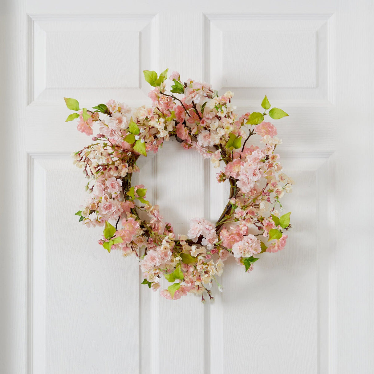 24" Cherry Blossom Wreath-Wreath-Parc Decor