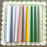 24 Extra Tall Grass Green Taper Candle - 6 Packs of 4