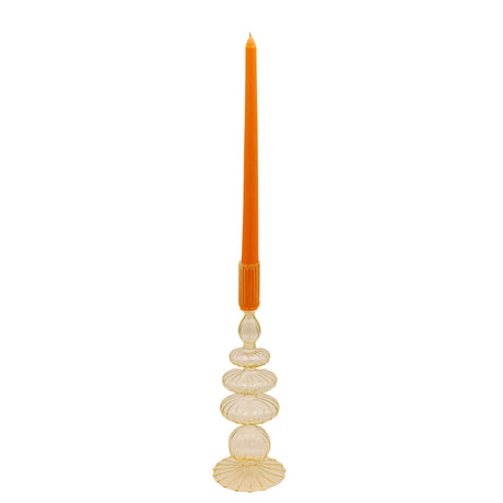 24 Extra Tall Mustard Spice Taper Candle - 6 Packs of 4