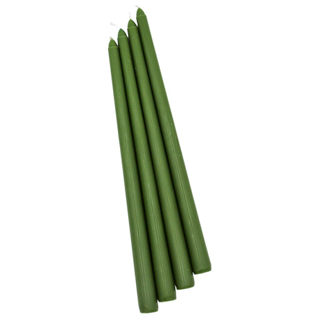 24 Extra Tall Pine Green Taper Candle - 6 Packs of 4-Candle-Parc Decor