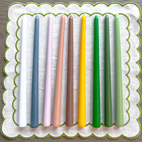 24 Extra Tall Pistachio Cream Taper Candle – 6 Packs of 4-Candle-Parc Decor