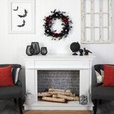 24” Eyeball Rose Halloween Artificial Wreath-Wreath-Parc Decor