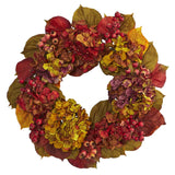 24” Fall Hydrangea Wreath-Wreath-Parc Decor