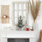 24” Flocked Artificial Christmas Tree in Decorative Birch Bark Planter-Christmas Tree-Parc Decor