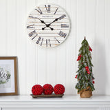 24” Flocked Artificial Christmas Tree with Berries and Pine Cones-Christmas Tree-Parc Decor