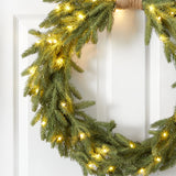 24" Holiday Christmas Pre-Lit Cascading Pine Wreath-Wreath-Parc Decor