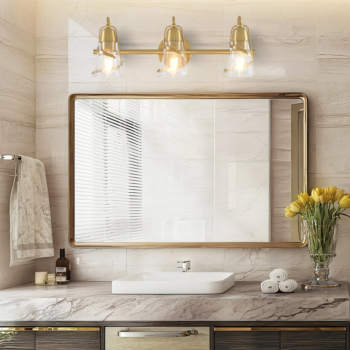 24 Inch Payne 3-Light Mirror Vanity Light-壁灯-Parc Decor