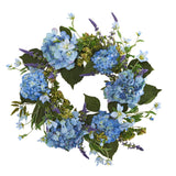 24”Artificial Hydrangea Wreath-Parc Decor