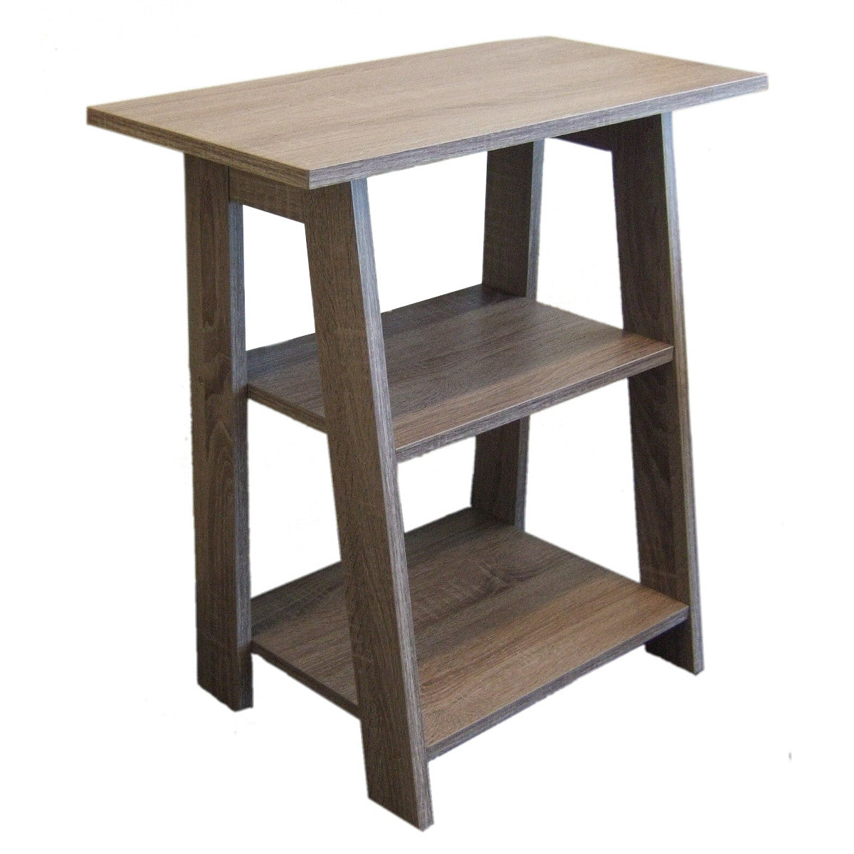 24"H Gray Rustic Side Table (Ladder Side Table)-Furniture-Parc Decor
