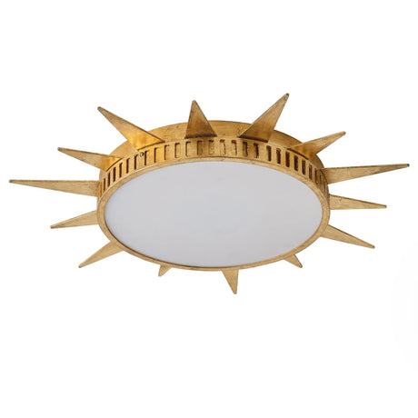 25 Inch Dana Vintage Golden Sunburst Flush Mount LED Light-Parc Decor