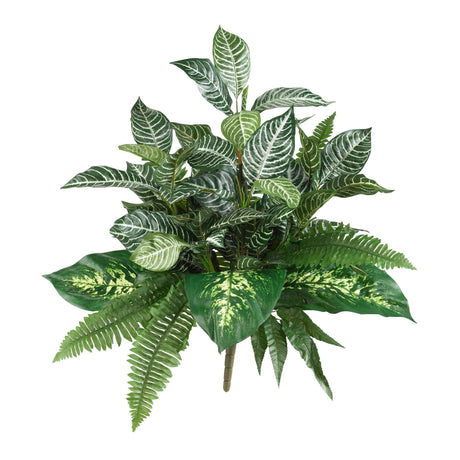 25” Mix Greens Artificial Plant (Set of 2)-Parc Decor