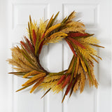 25” Sorghum Harvest Artificial Wreath-Wreath-Parc Decor