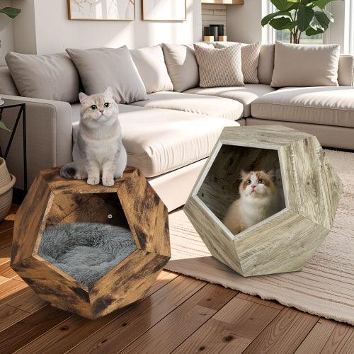 25.98'' Modern Pet Furniture Cat Carrier, Sofa Side Table, Planter MDF Multifunctional Furniture, Burmese Sumac-Parc Decor