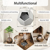 25.98'' Modern Pet Furniture Cat Carrier, Sofa Side Table, Planter MDF Multifunctional Furniture, Burmese Sumac-Parc Decor