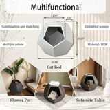 25.98'' Modern Pet Furniture Cat Carrier, Sofa Side Table, Planter MDF Multifunctional Furniture, Burmese Sumac-Parc Decor