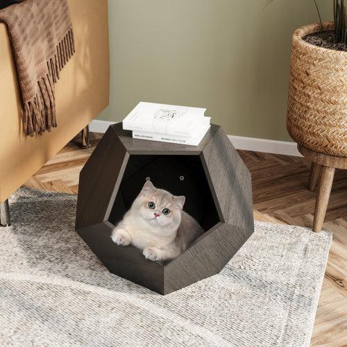 25.98'' Modern Pet Furniture Cat Carrier, Sofa Side Table, Planter MDF Multifunctional Furniture, Burmese Sumac-Parc Decor