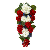 26” Geranium and Blue Berry Artificial Teardrop-Parc Decor