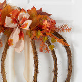 26” Autumn Pumpkin Artificial Vine Fall Wreath-Wreath-Parc Decor