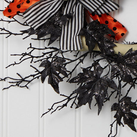 26" Halloween Dapper Skeleton Wreath-Wreath-Parc Decor