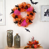 26" Halloween Spider Mesh Wreath-Wreath-Parc Decor