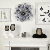 26” Halloween Spider Web Mesh Wreath-Wreath-Parc Decor