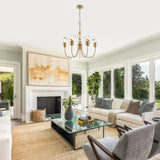 26 Inch Uriah 5-Light Golden Chandelier