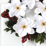 26” Magnolia, Pine and Berries Wreath-Wreath-Parc Decor