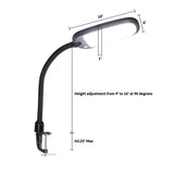 26"H Clamp-on LED Bright Reader Desk Lamp