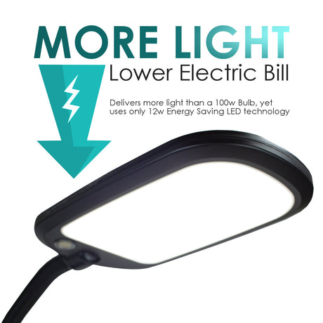 26"H Clamp-on LED Bright Reader Desk Lamp-Parc Decor