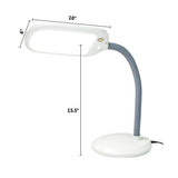 26"H LED Bright Reader Natural Daylight Full Spectrum Desk Lamp Grey