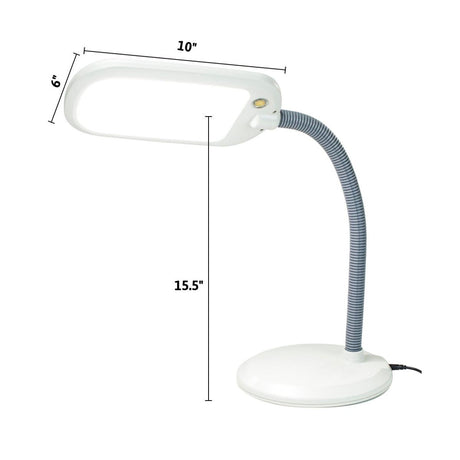 26"H LED Bright Reader Natural Daylight Full Spectrum Desk Lamp Grey-Desk Lamp-Parc Decor