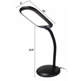 26"H Slim Design LED Bright Reader Natural Daylight Full Spectrum Desk Lamp Black