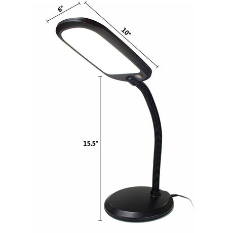 26"H Slim Design LED Bright Reader Natural Daylight Full Spectrum Desk Lamp Black