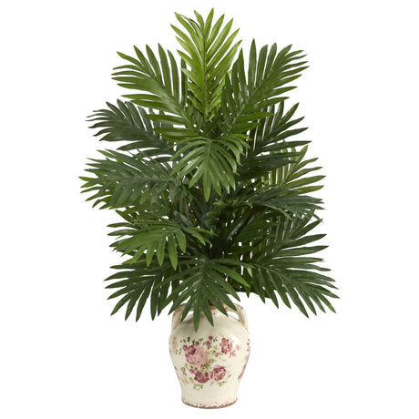 27” Areca Palm Artificial Plant in Floral Jar-Parc Decor