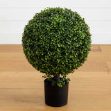 27” Artificial Boxwood Ball Topiary-Parc Decor