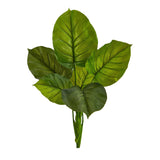 27” Large Philodendron Leaf Artificial Bush Plant (Set of 4)-Parc Decor