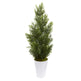27” Mini Cedar Artificial Pine Tree in Decorative Planter (Indoor/Outdoor)-Parc Decor