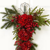 27” Christmas Hydrangea Teardrop-Teardrop-Parc Decor
