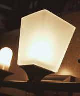 27"W 4-Light LED Bath Vanity Light Fixture Oil Rubbed Bronze Finish with Square Glass Shades
