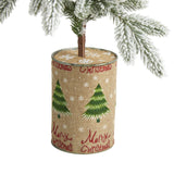 28” Flocked Christmas Artificial Tree in Decorative Planter-Parc Decor