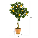 28” Lemon Artificial Tree in Decorative Planter-Parc Decor