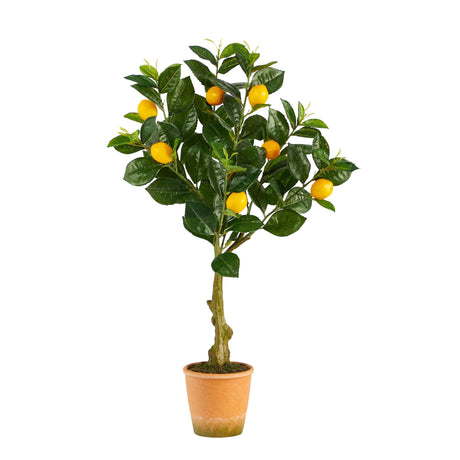 28” Lemon Artificial Tree in Decorative Planter-Parc Decor
