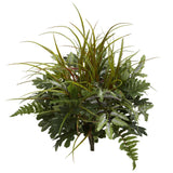 28” Mix Greens Artificial Plant (Set of 2)-Parc Decor